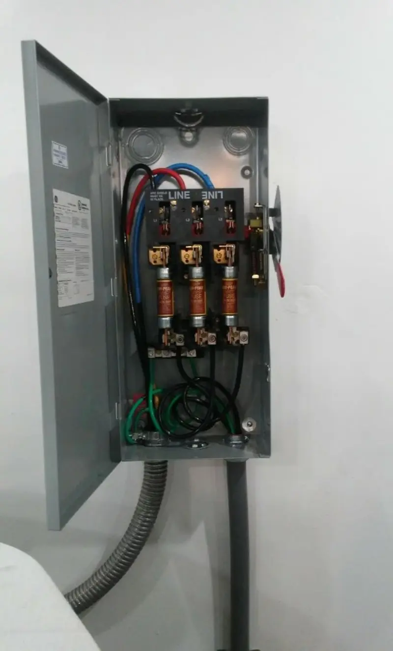 Three-phase disconnect switch installed for Electrical Wiring & Rewiring in Thiensville