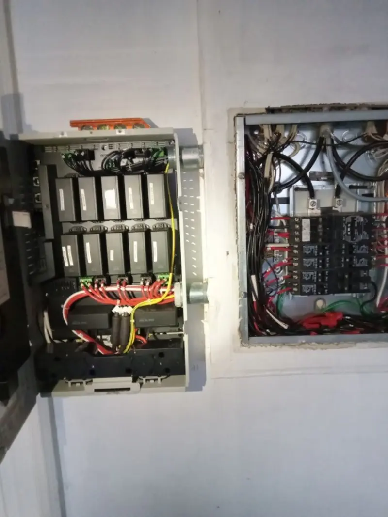 Electrical panel upgrade completed for Security Camera Wiring in Thiensville